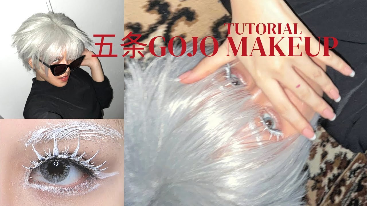 Gojo Satoru Cosplay Makeup Tutorial |  五条悟化妆教程变身 | Jujutsu Kaisen Transformation