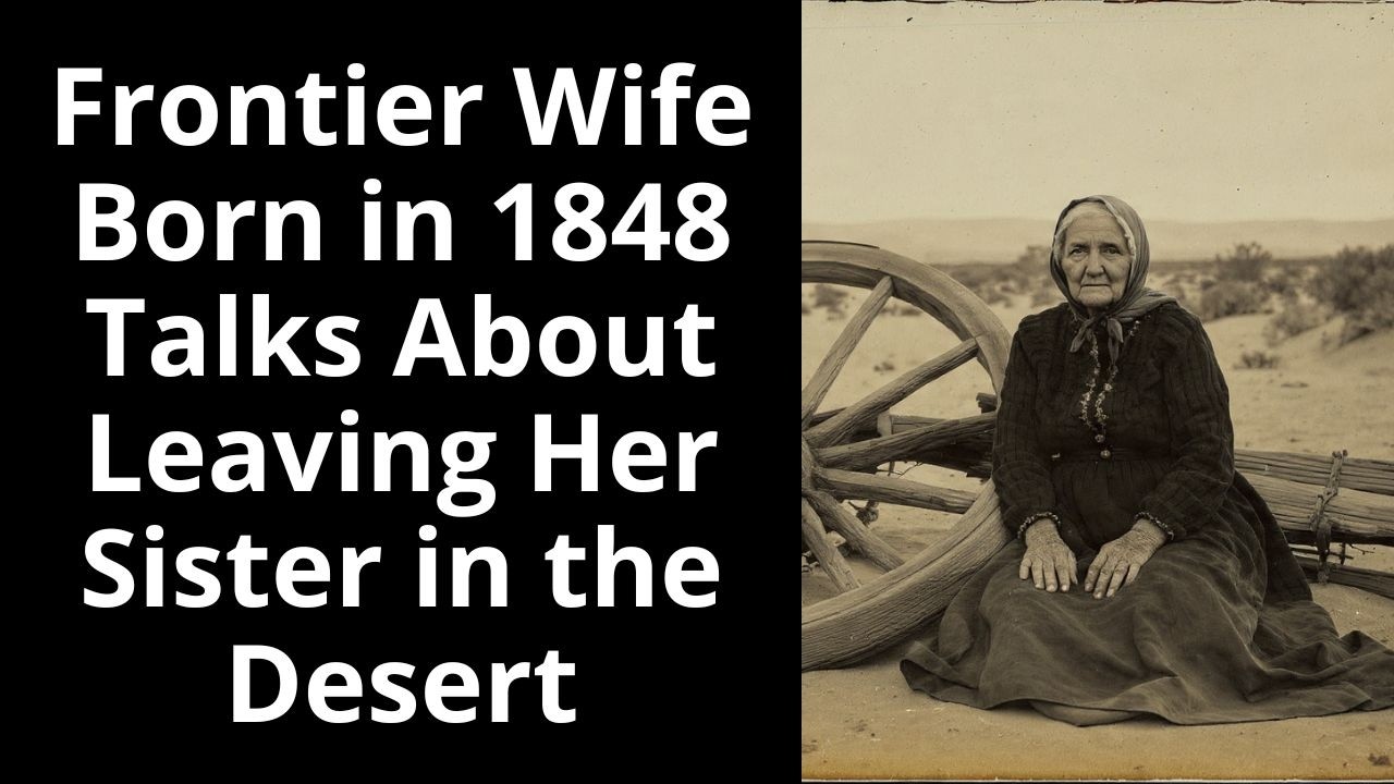 Frontier Wife Born in 1848 Talks About Leaving Her Sister in the Desert - Enhanced Audio