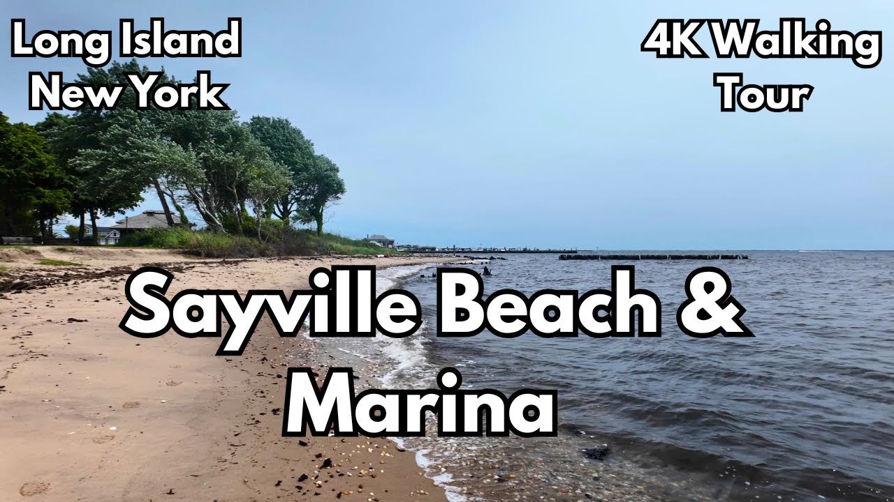 [4K POV] Long Island COASTAL WALK: Sayville Beach & Marina⛱️