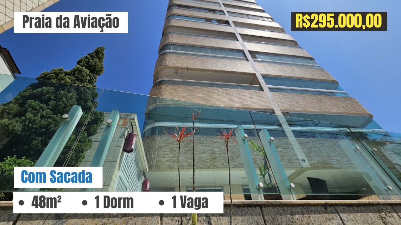 Apartamento 1 Dormit&oacute;rio na Avia&ccedil;&atilde;o com Lazer Completo e Piscina a 400m da Praia