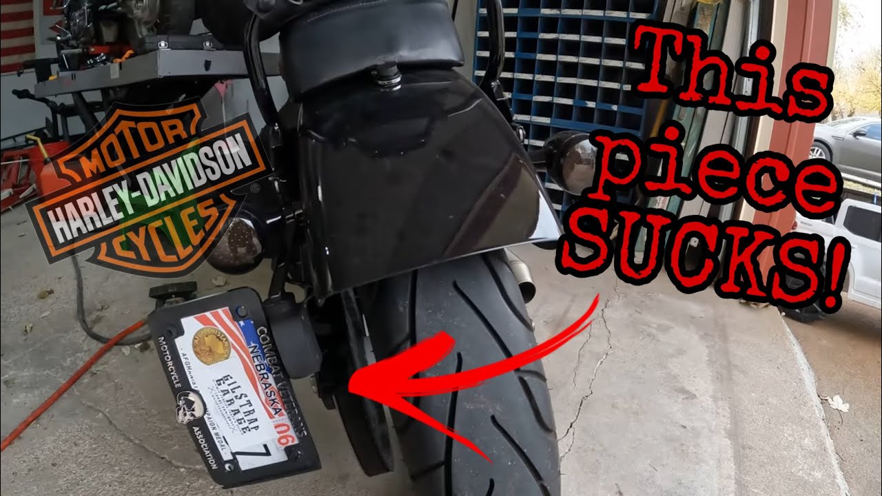 M8 Softail License Plate Relocation