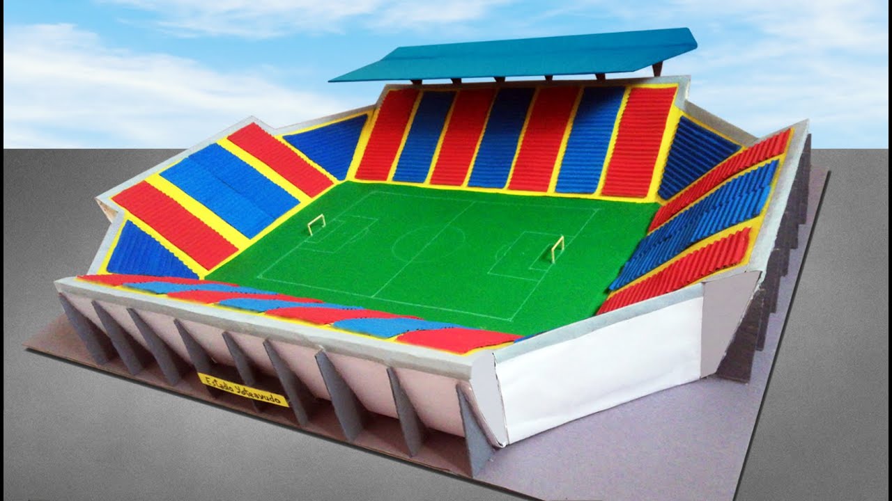 Como hacer este INCREÍBLE Estadio de FUTBOL de carton