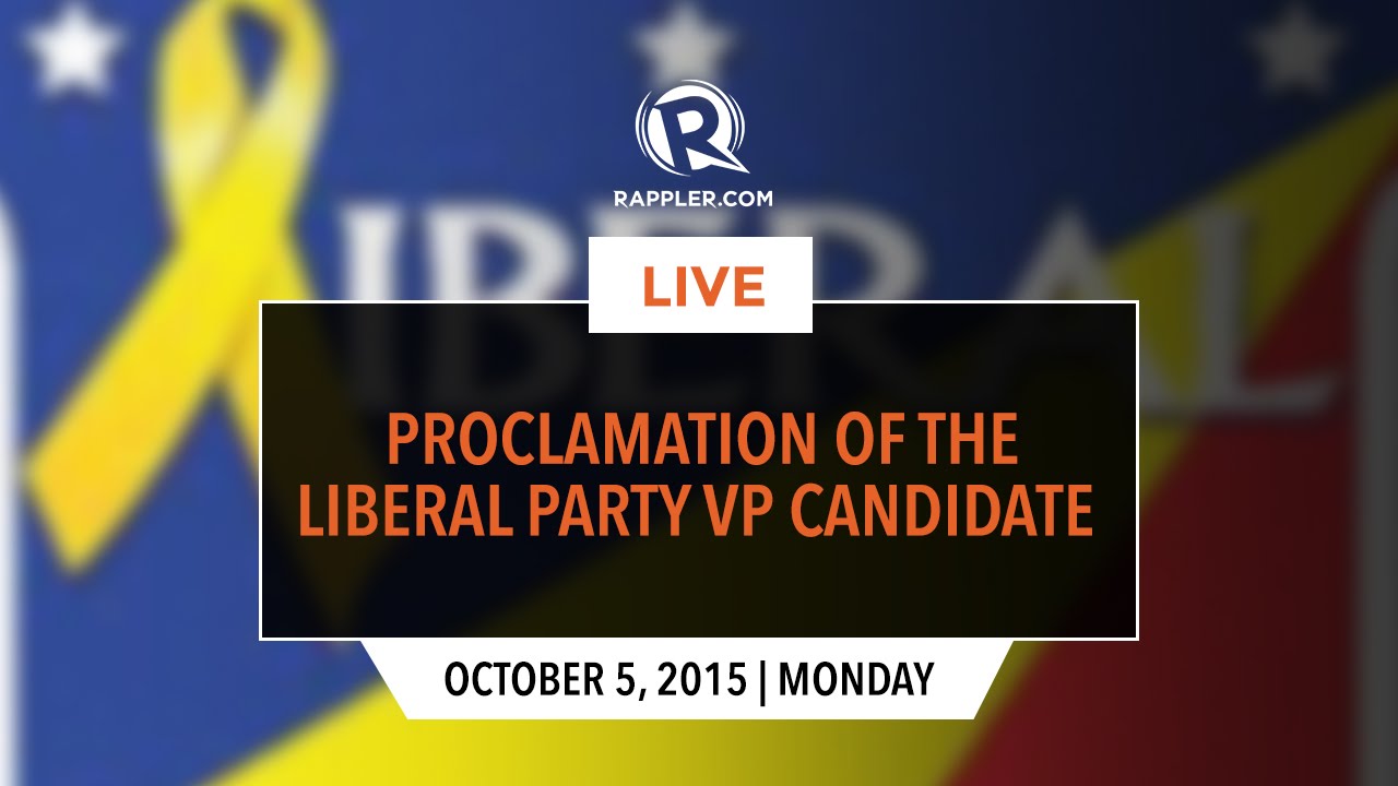 Leni Robredo proclaims vice presidential bid