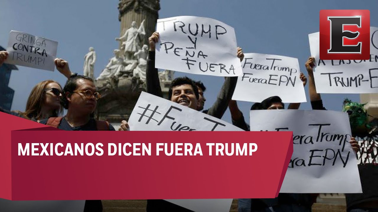 Capitalinos protestan por visita de Trump a México