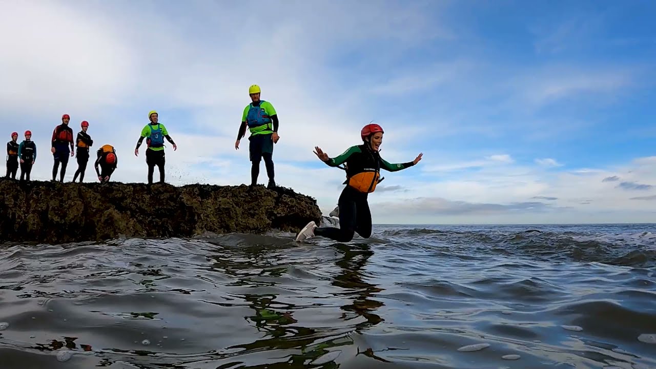 Coasteering at Marsden Rock, South Shields