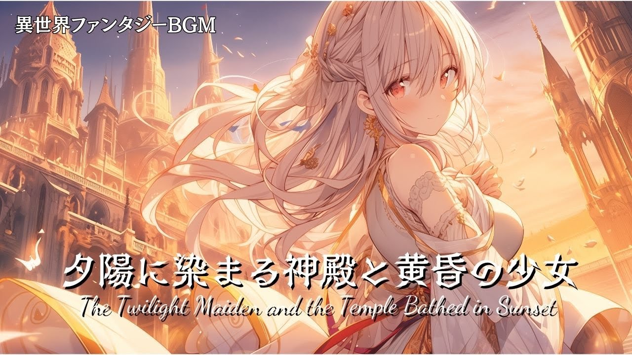 【幻想BGM・ケルト音楽】夕陽に染まる神殿と黄昏の少女｜The Twilight Maiden and the Temple Bathed in Sunset