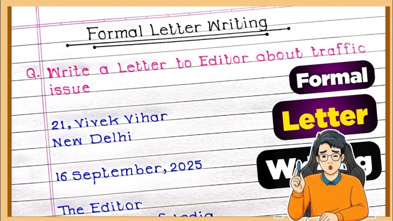 Formal Letter Writing in English | Letter To Editor In English | How to Write Formal Letter |