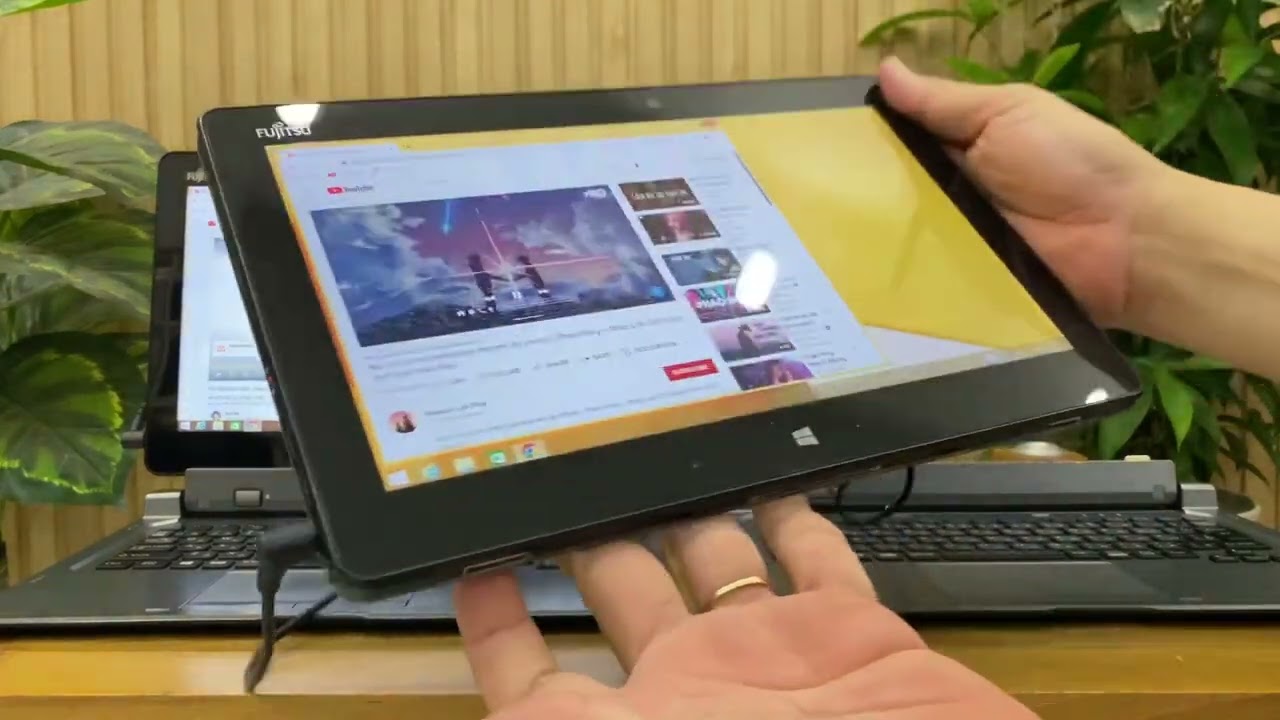Test Laptop,m&aacute;y t&iacute;nh bảng 2 trong 1 FUJITSU Q665 Nhật cảm ứng 4G RAM 128G SSD Core M ☎0834563852