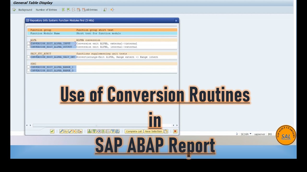15.Conversion Routines use in SAP ABAP Report | End-to-End Demo | Real time e.g. | Conversion_Exit_*