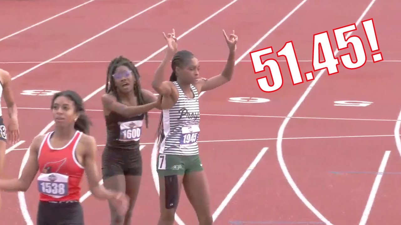 Lauren Lewis BREAKS Texas State Meet Record In 400m