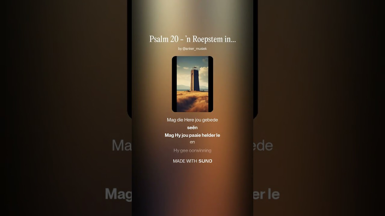 Psalm 20  - ’n Roepstem in Nood