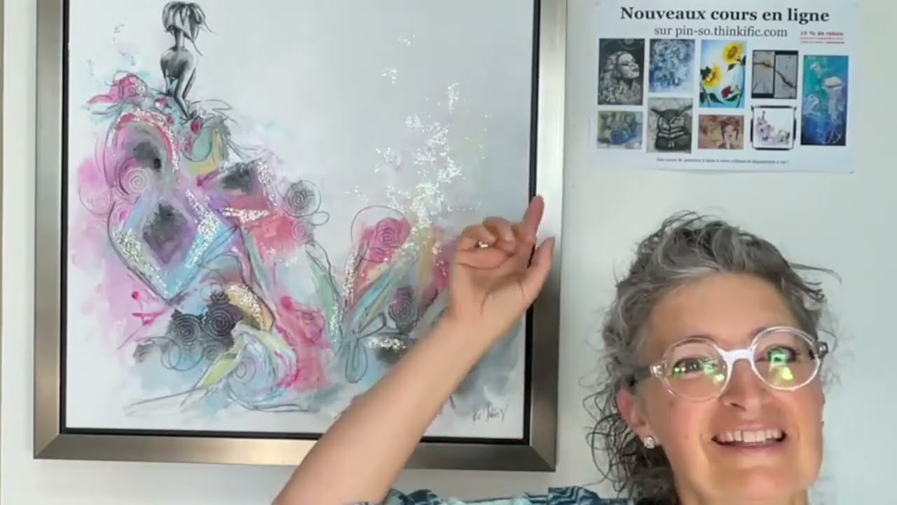 Projet Carrousel: Techniques mixtes et texture Golden par Josée Cloutier
