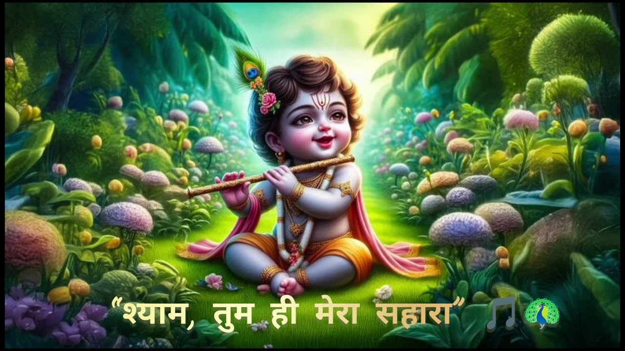 “श्याम, तुम ही मेरा सहारा” ✨🦚🎵 #krishnasong #sanatandharma #shyambaba 