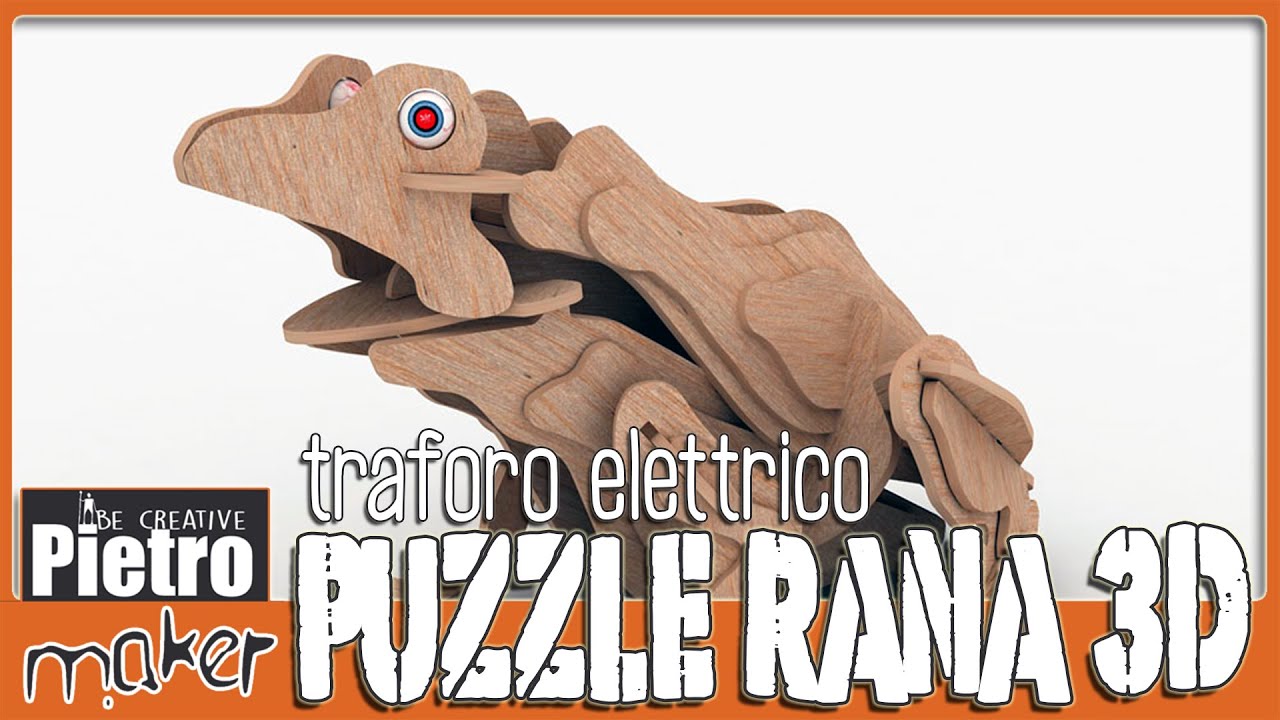 ✅ RANA Puzzle 3D di Legno - Traforo Elettrico - FAI DA TE