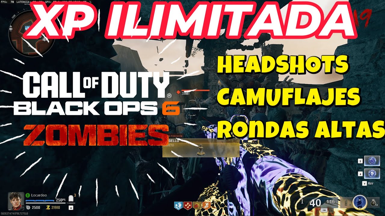 BO6 ZOMBIES NUEVO GLITCH HEADSHOTS, CAMUFLAJES, XP ILIMITADA FACIL!