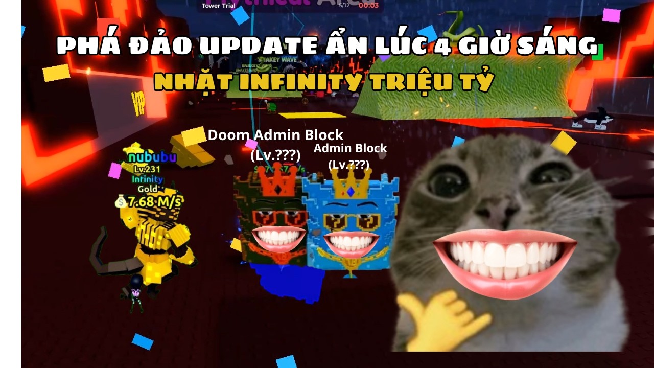 MÌNH PHÁ ĐẢO UPDATE ẨN VÀ NHẶT INFINITY TRIỆU TỶ LÚC 4 GIỜ SÁNG TRONG ESCAPE TSUNAMI FOR BRAINROTS