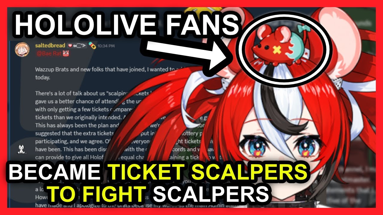 Bae Calls Out "Hololive Ticket Scalpers" Who Turned out to be Her "FANS"