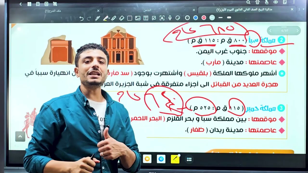 تانيه ثانوى/الدرس الاول - جزء1- حضارات شبة الجزيرة العربية قبل ظهور الاسلام