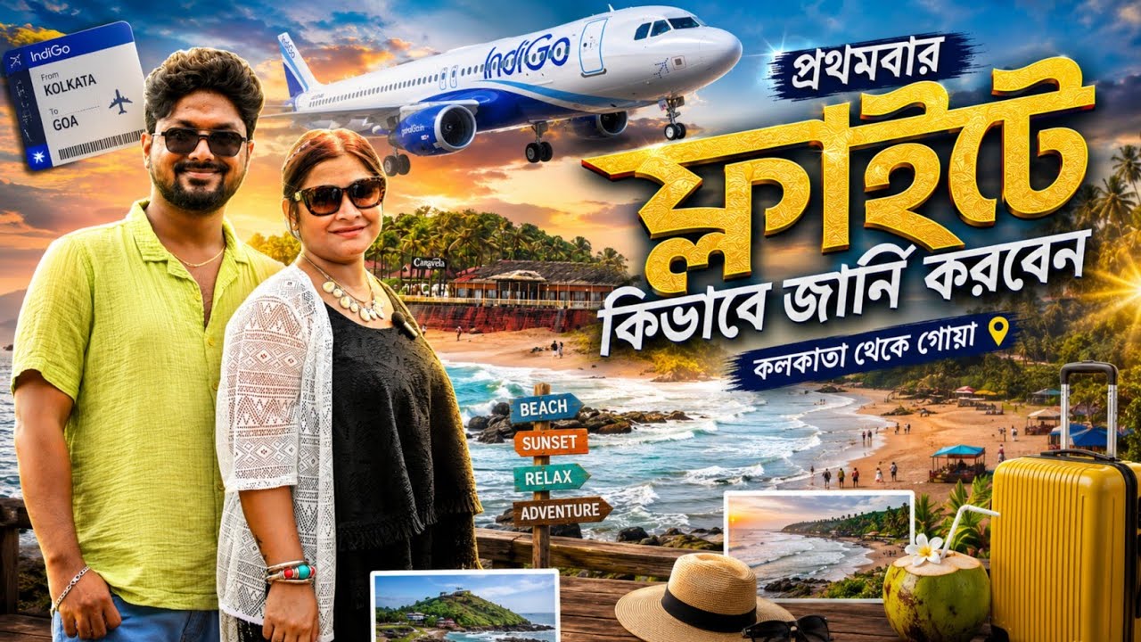 Kolkata To Goa Flight | প্রথমবার ফ্লাইটে কিভাবে জার্নি করবেন | How To Travel In Flight First Time