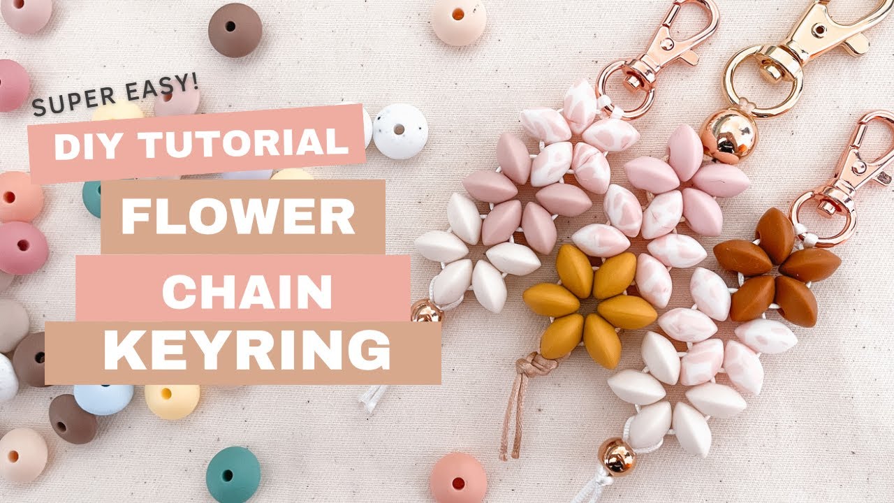 Tutorial - DIY Silicone Flower Chain Keyring