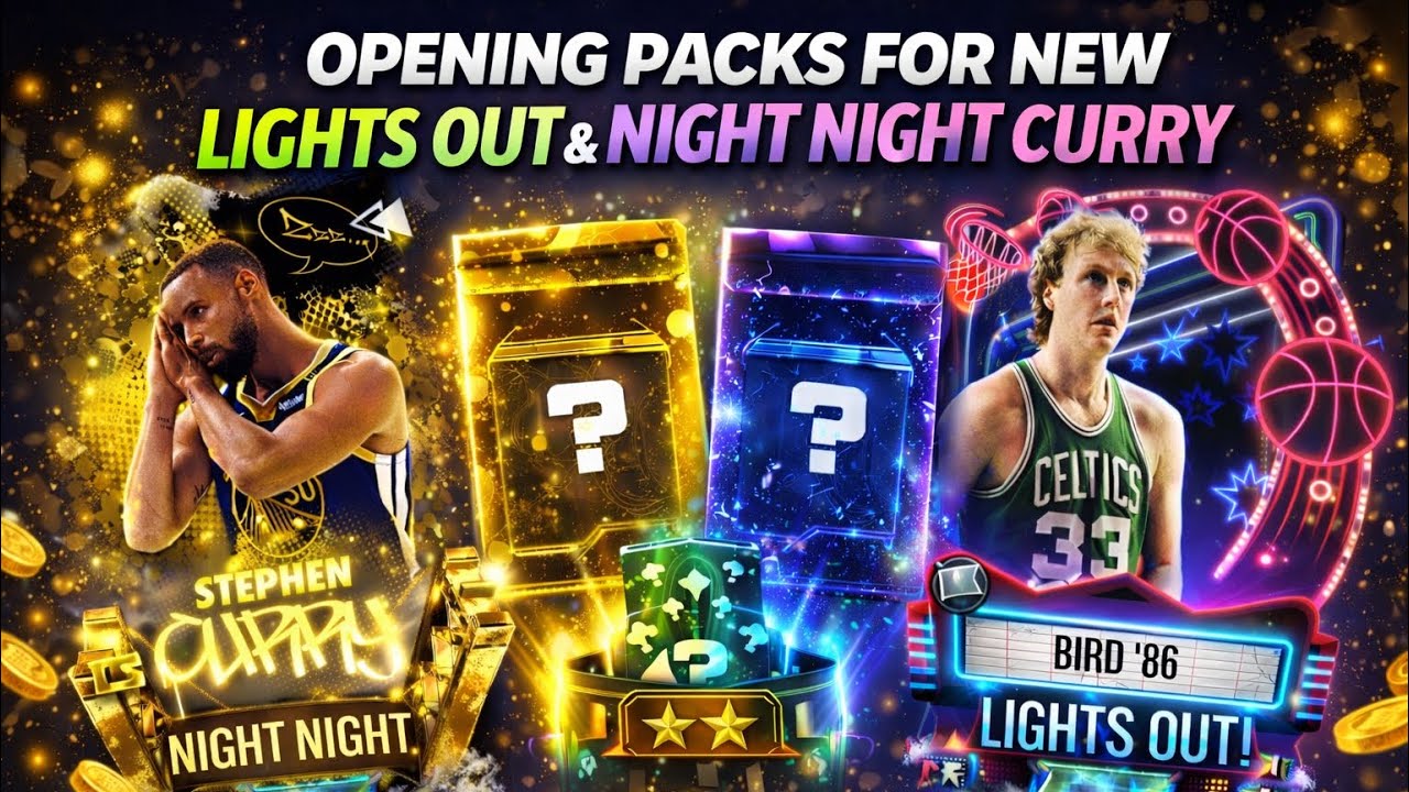 I Spent 50,000+ Coins on the NEW Lights Out & Night Night Curry Packs in NBA 2K Mobile… 