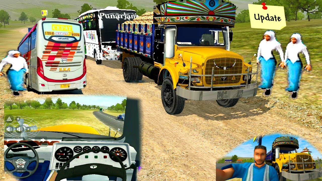 TATA DUMPER MOD🔥 IN BUS SIMULATOR INDONESIA ON MUDDY😱 ROADS.❤.MOD DOWNLOAD LINK👇