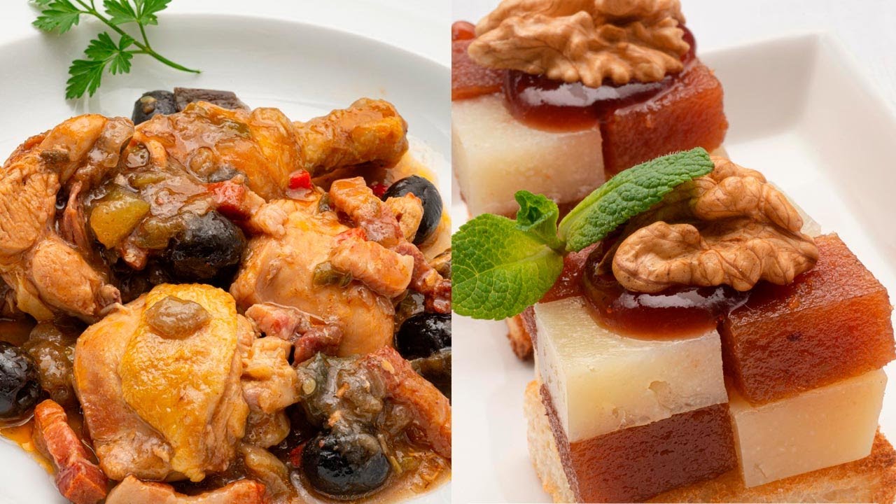Pollo a la campesina - Bocados de queso y membrillo - Cocina Abierta de Karlos Arguiñano