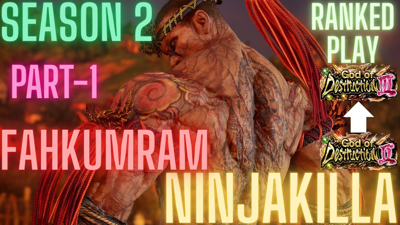 Tekken 8 | NinjaKilla (Fahkumram) God 2 To God 3 Part-1 Ranked Play
