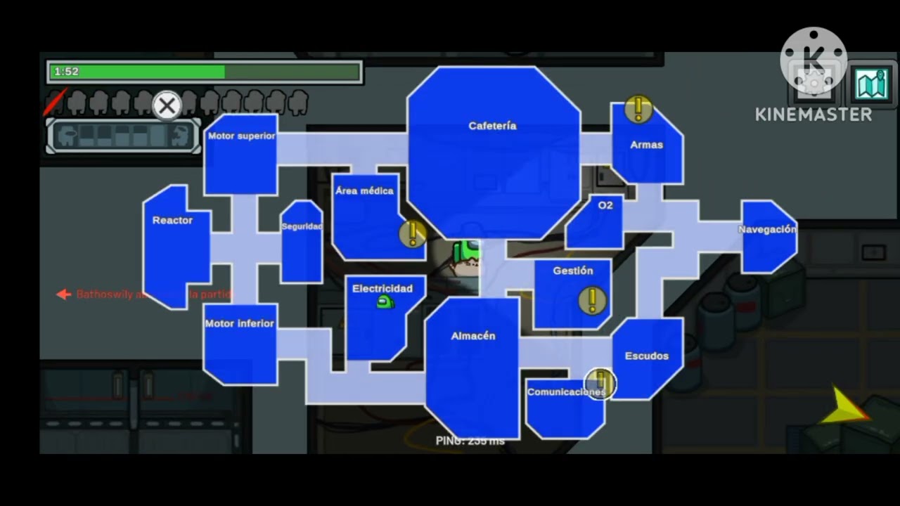 Among us jugando al escondite 