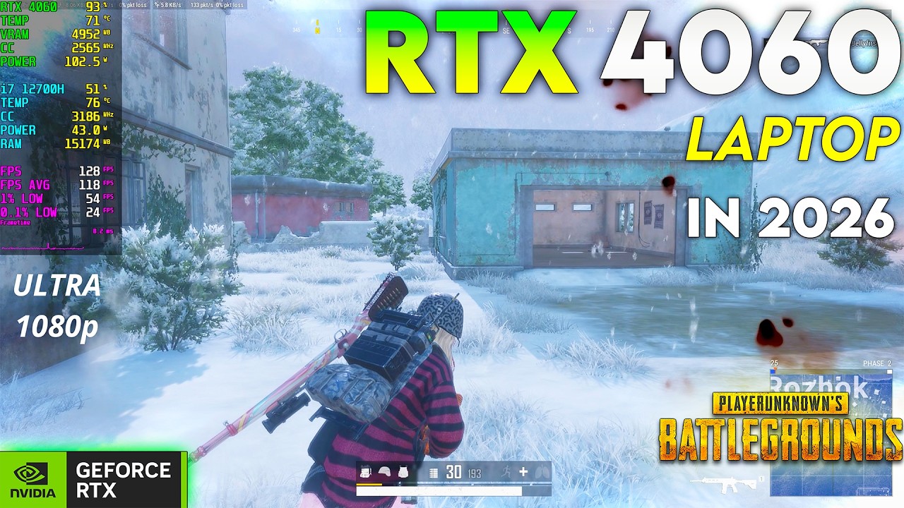 RTX 4060 Laptop : PUBG PC in 2026 | New Erangel | Ultra vs Low
