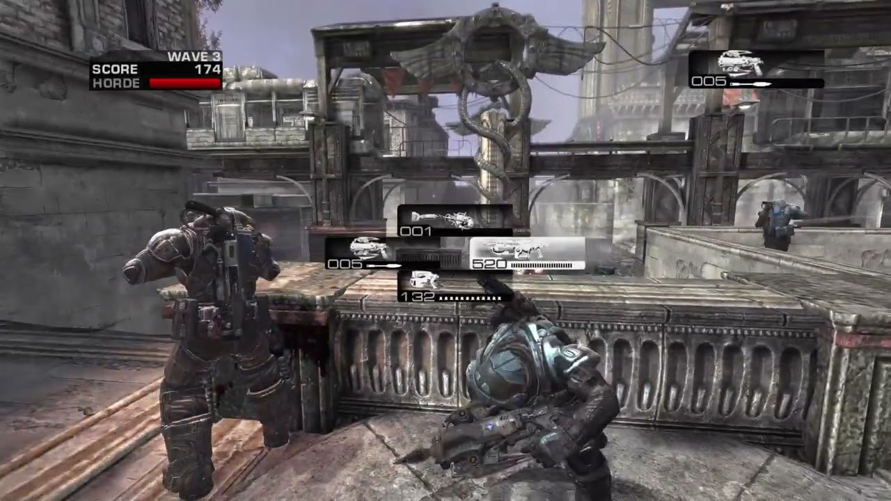 Gears of War 2 Horde Insane- Failed Attempt with Full Squad