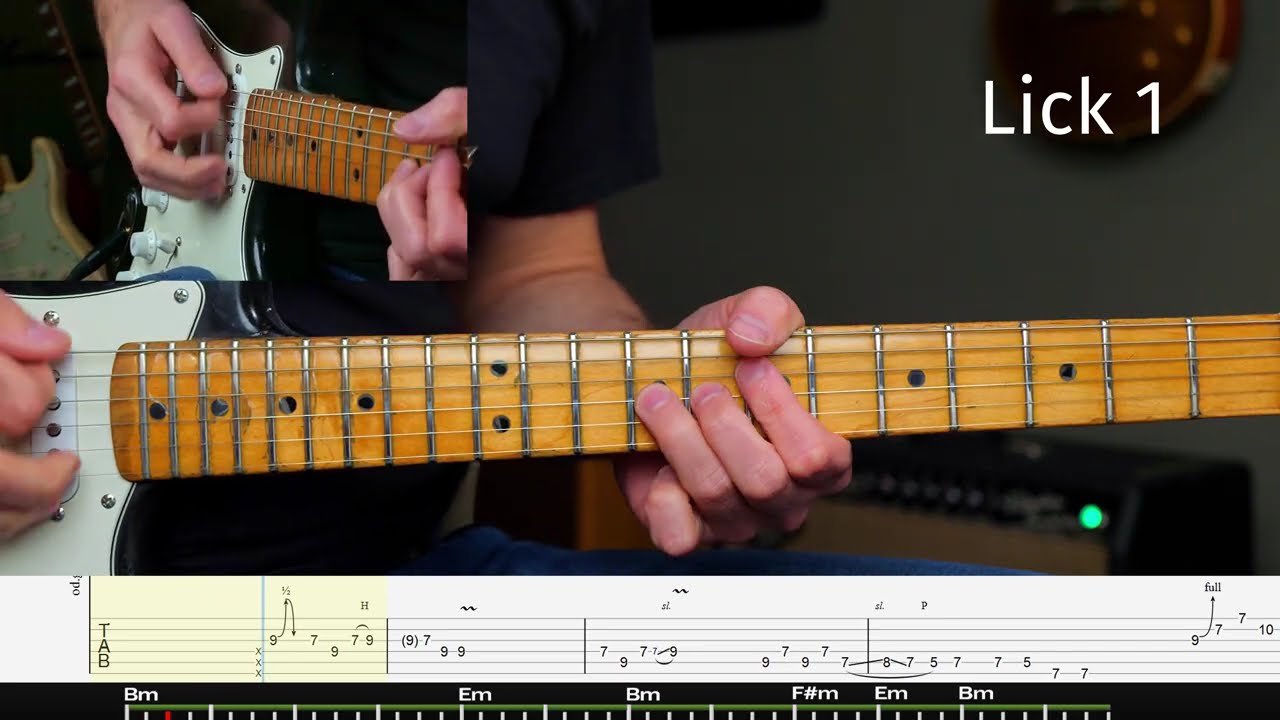 David Gilmour Style Minor Blues Solo Lesson
