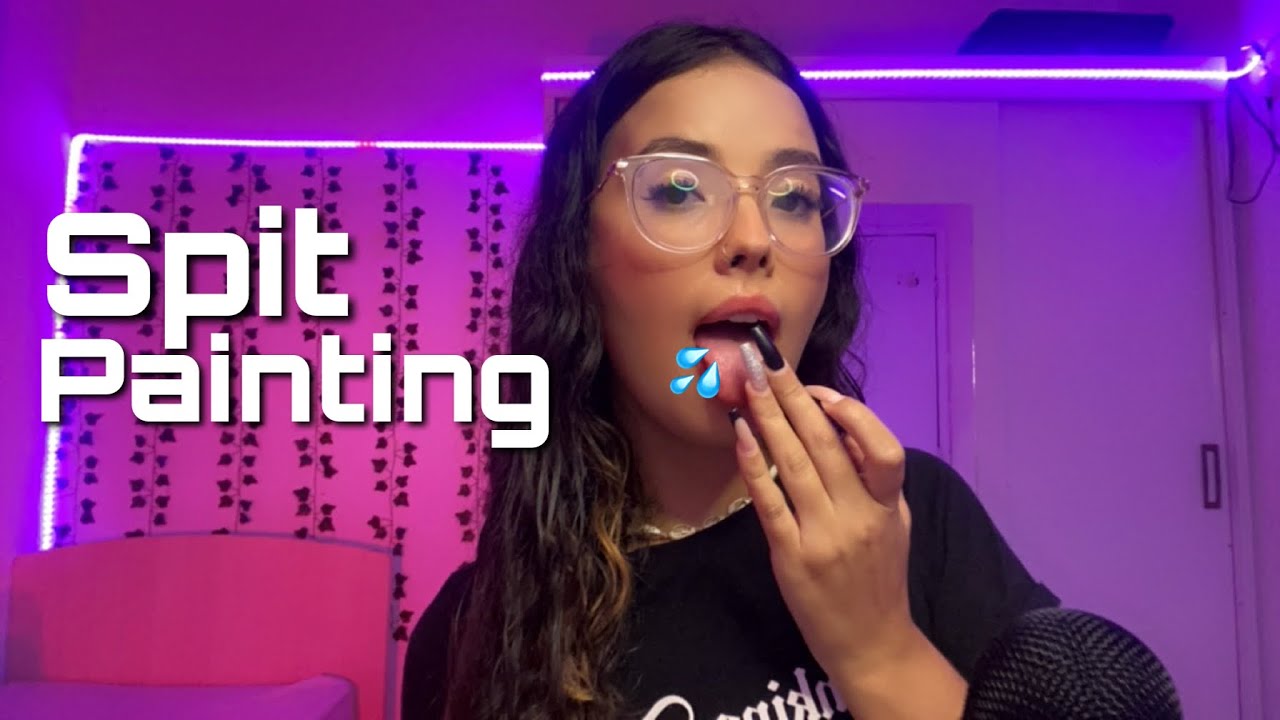 ASMR - 1 HORA INTENSE SPIT PAINTING YOUR FACE 💦 | wet mouth sounds sounds