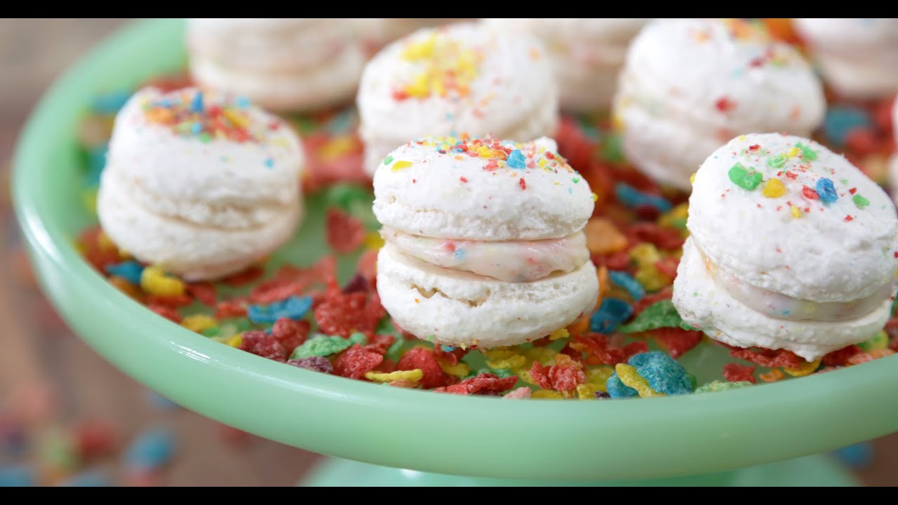 Fruity Pebbles Macarons Recipe | Get the Dish
