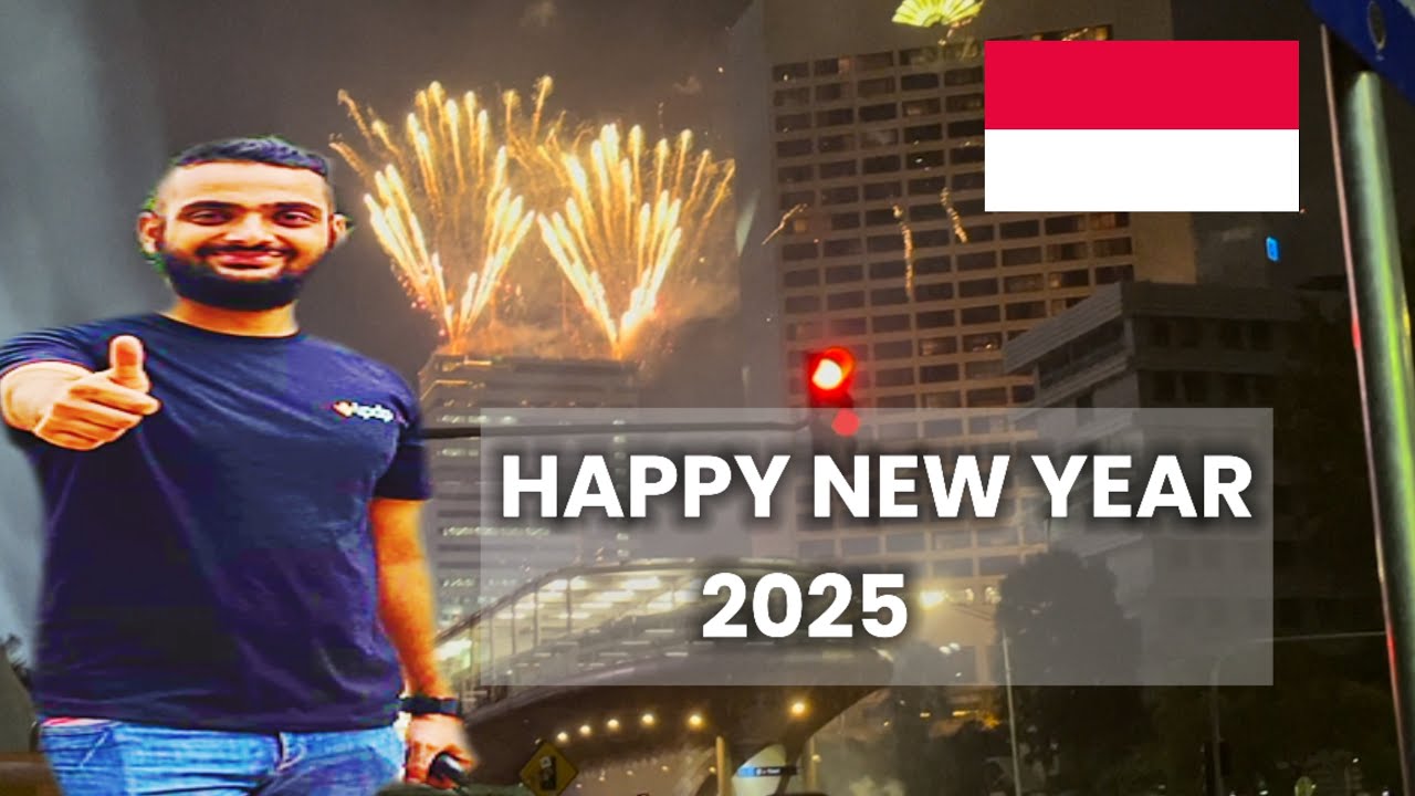 HAPPY NEW YEAR  2025 CELEBRATION JAKARTA INDONESIA 🇮🇩 | PAKISTANI CELEBRATES NEW YEAR IN INDONESIA