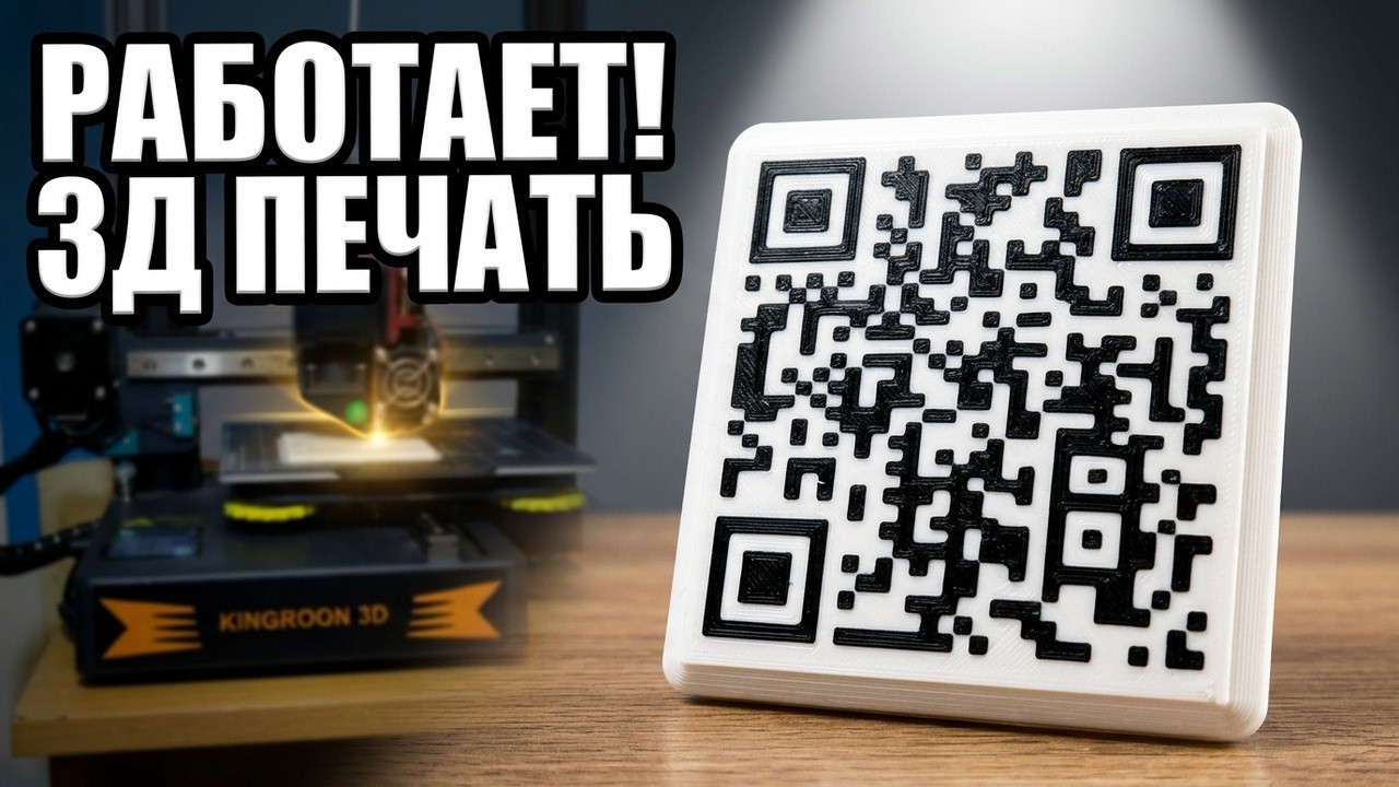QR-код, ЧТО ЭТО? Печать на 3Д ПРИНТЕРЕ. Как будут работать qr коды. омикрон. рбк.