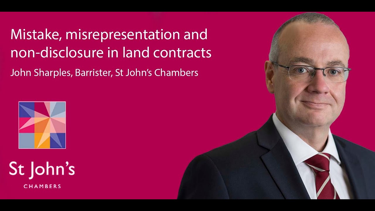 Mistake, misrepresentation and non-disclosure in land contracts