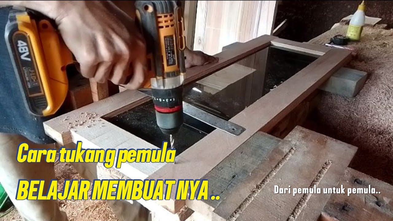 Cara membuat daun jendela kayu Meranti oven || jendela minimalis || tukang kayu