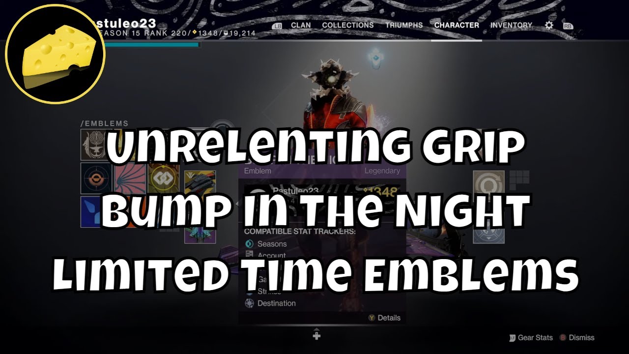 2 Free Emblems Unrelenting Grip & Bump In The Night - Limited Time Only