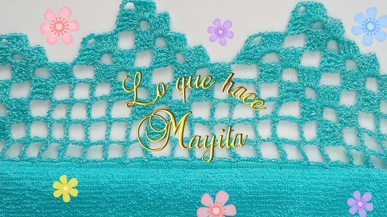 Borde crochet para toalla