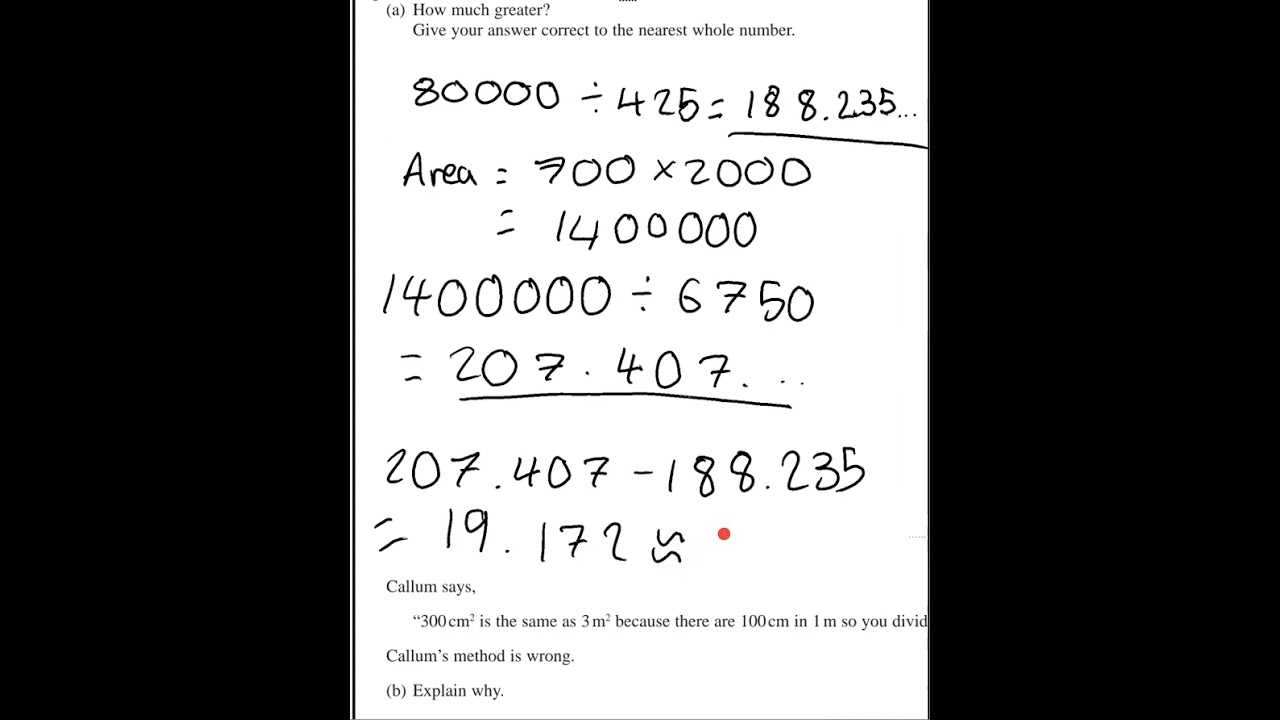 Maths GCSE Edexcel June 2022 Paper 2 Calculator walkthrough part 1 (Questions 1-13)
