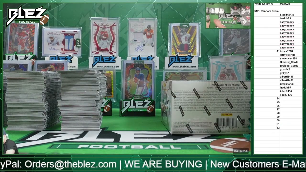 2025 Prizm Hobby PYC #29 12 Box Full Case NFL Pick Your Color Break