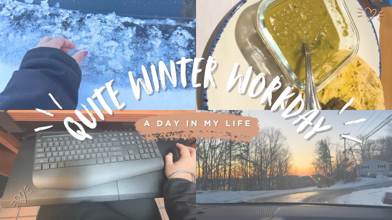 A Quite Winter Workday❄️ l Silent Workday Vlog, Calm Vlog, Snow & Slow Living