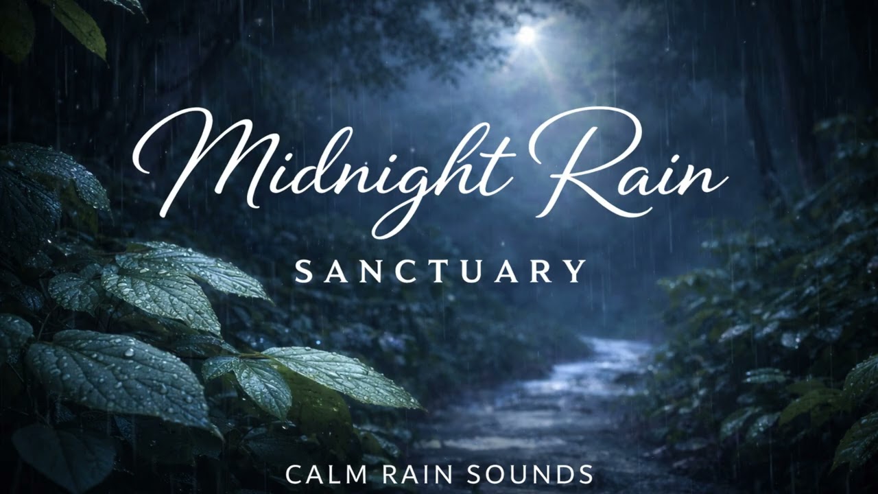 Midnight Rain Sanctuary 🌧️ | Calm Rain Sounds for Deep Sleep, Relaxation & Study