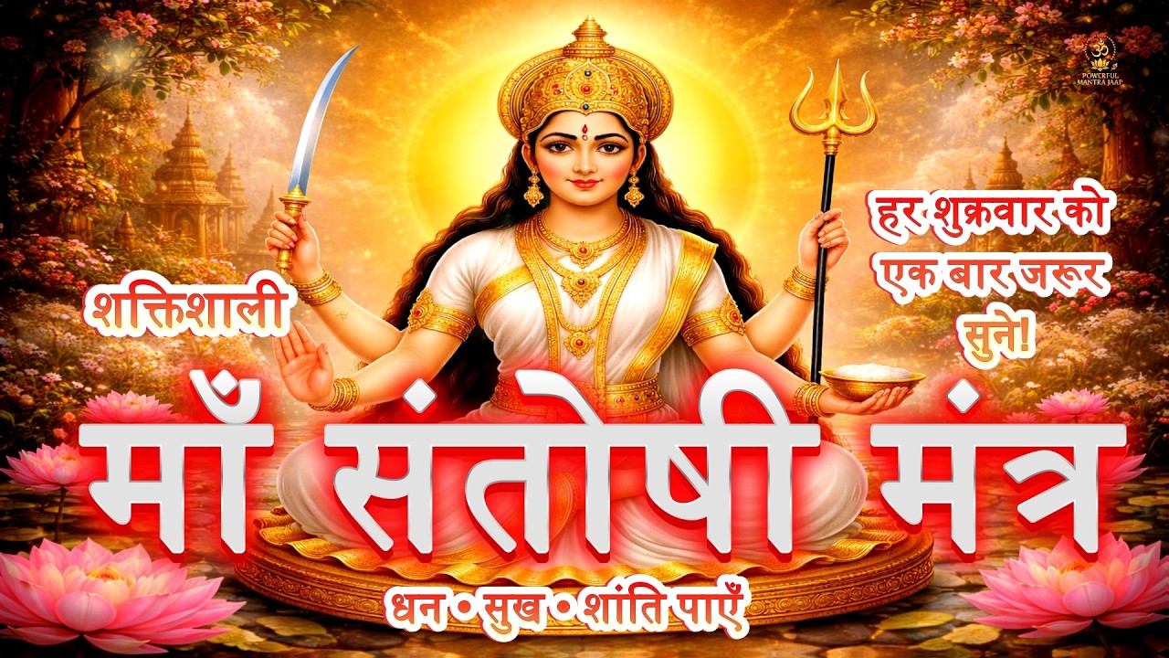 Powerful Santoshi Mata Mantra 🌸 | Friday Special Santoshi Vrat Mantra | Wealth, Peace & Happiness