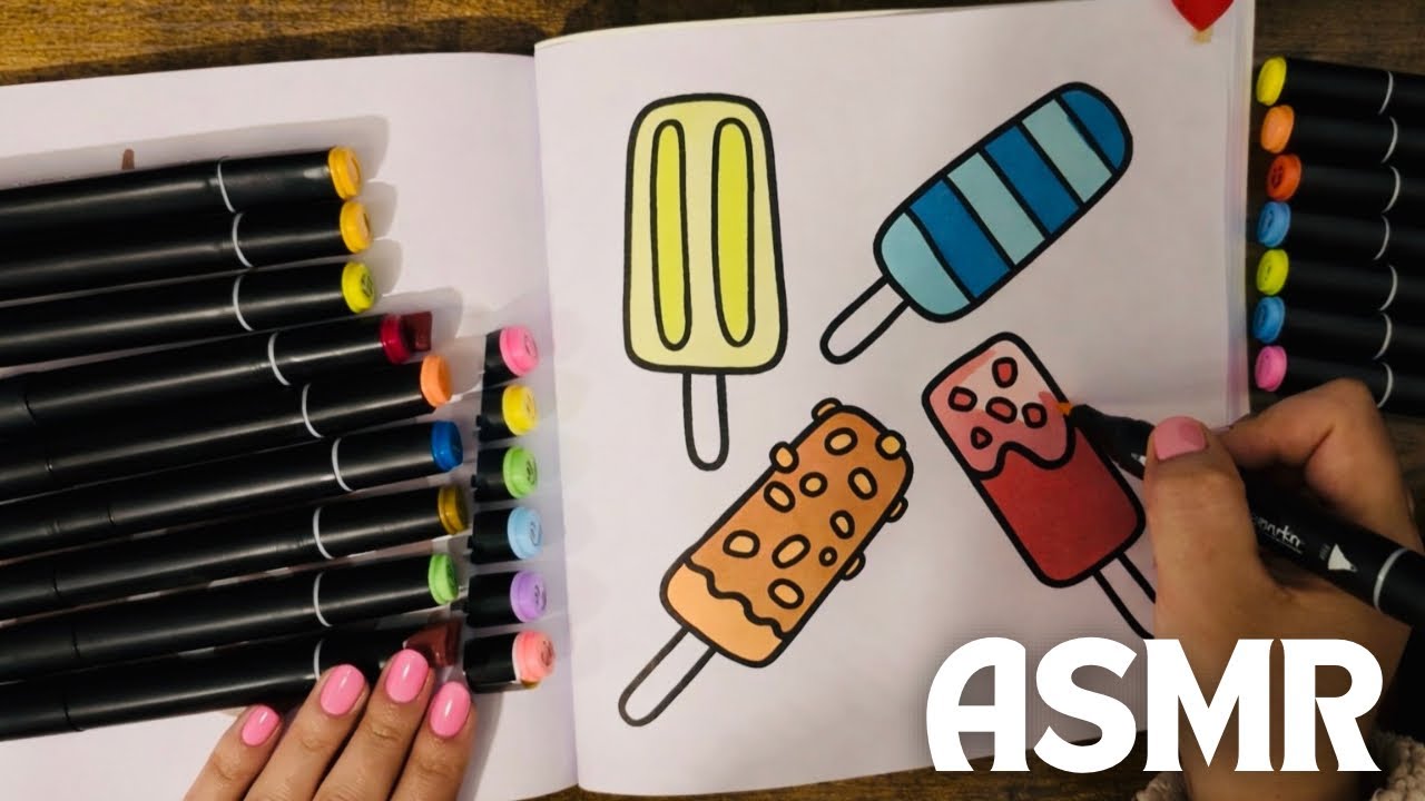 COLOR WITH ME (ASMR) COZY CUTE SIMPLE BOLD COLORING BOOK 💖 