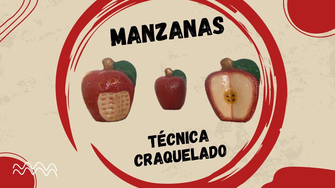 PINTA UNAS MANZANAS CON LA TÉCNICA DE CRAQUELADO