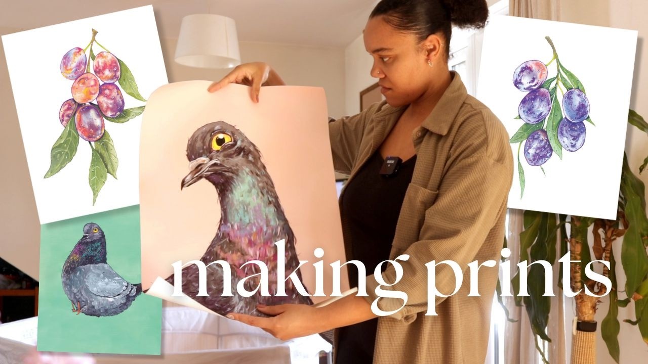 Painting and Making New Prints · Artist Vlog 🎨🖼️