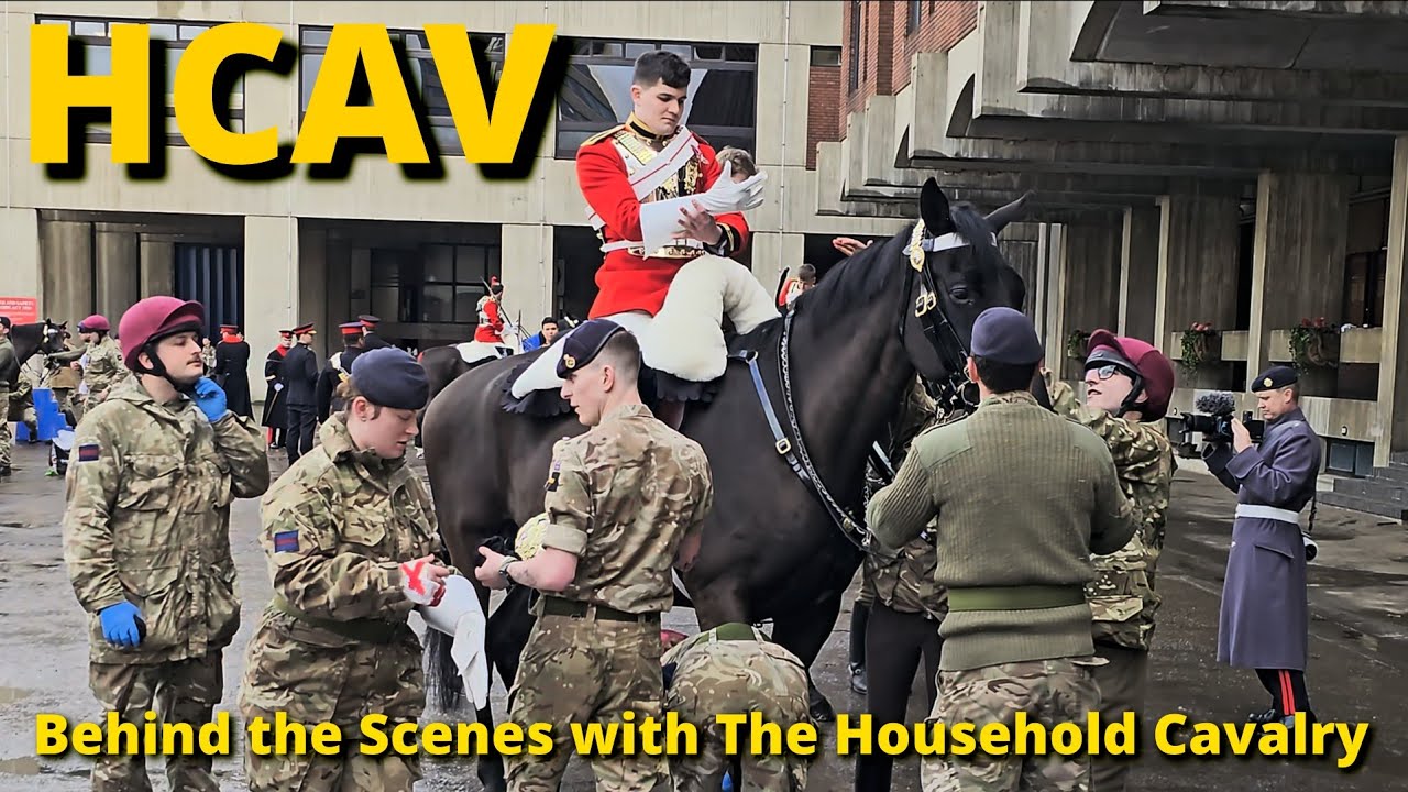 BEHIND THE SCENES: The King's Guard and Horses preparing for The Elizabeth Cup at Barracks!