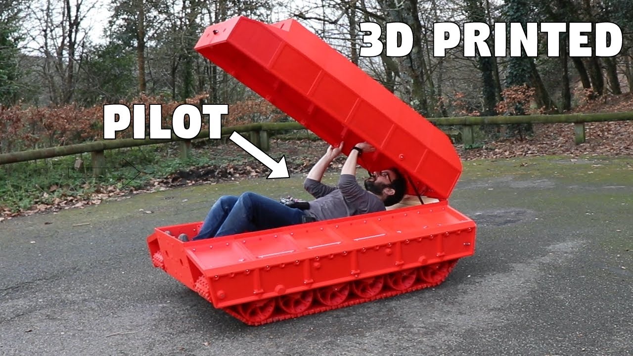 FIELD TESTING THE BIG 3D PRINTED TANK (and ride in)